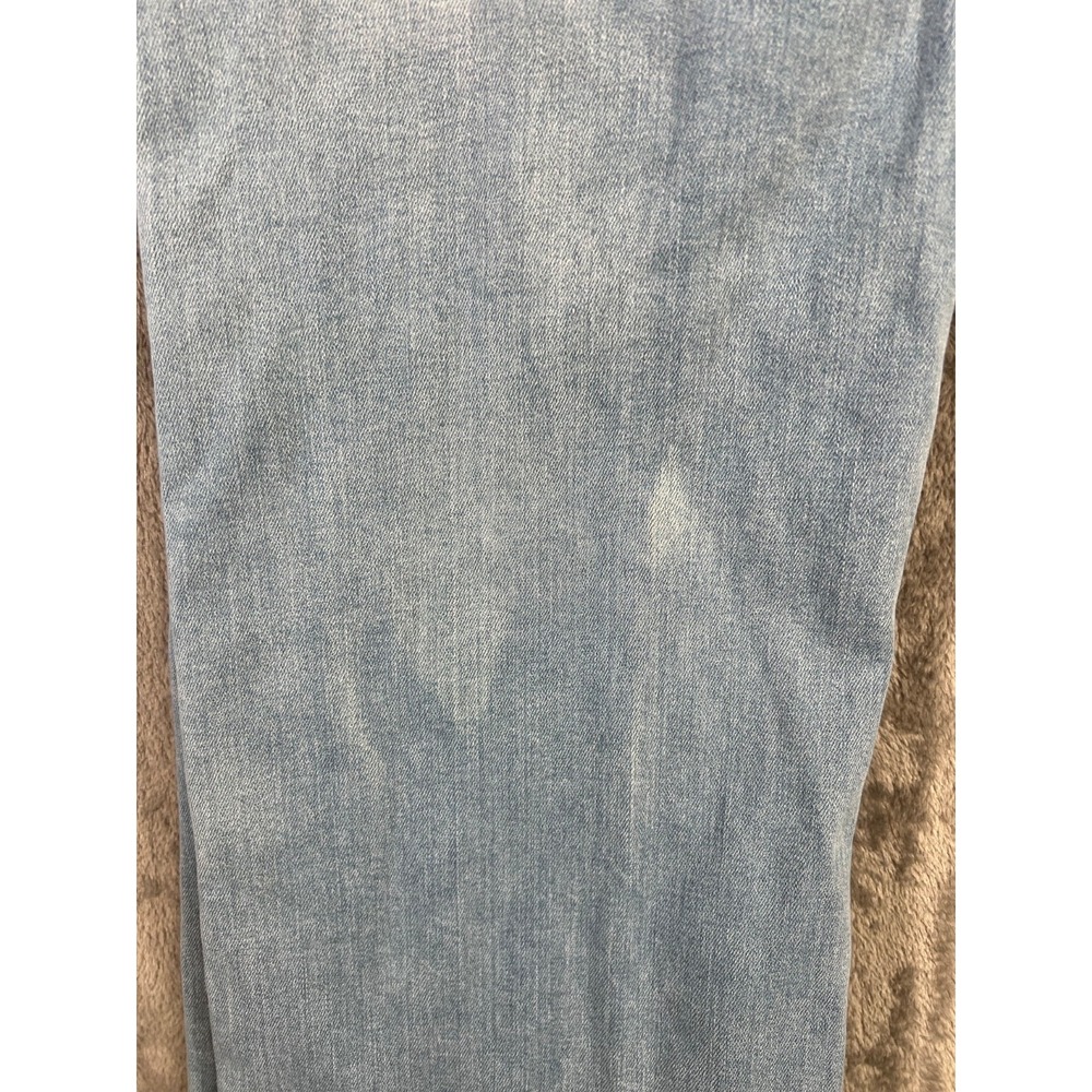 Quince Jeans Womens 27x31 Stretch High Rise Wide Leg Light Wash Distressed - Picture 16 of 16